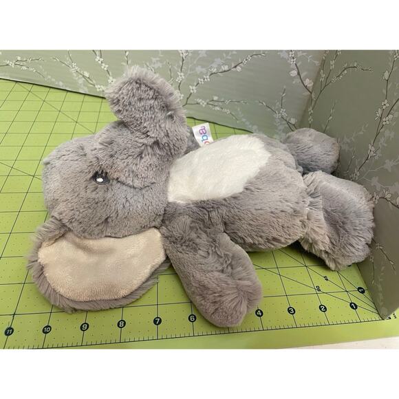 Ebba 11” Plush Gray & White Elephant Stuffed Animal Soft Toy - Picture 10 of 10